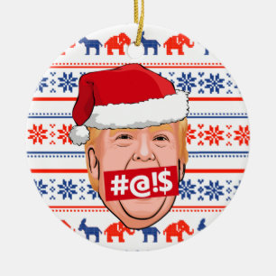 Décoration En Céramique DONALD TRUMP Noël en colère
