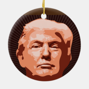 DÉCORATION EN CÉRAMIQUE DONALD TRUMP ORNAMENT DE NOËL