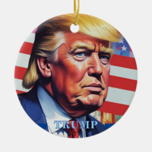 Décoration En Céramique Donald Trump Pop Art