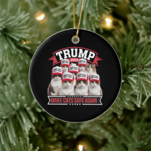Décoration En Céramique Donald Trump sécurise à nouveau les chats lors du 