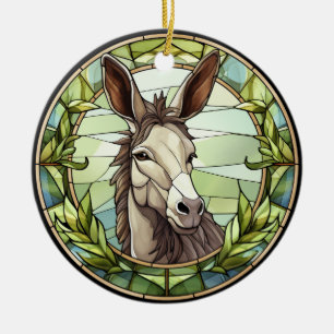 Décoration En Céramique Donkey en verre doux