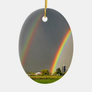 Décoration En Céramique Double arc-en-ciel de l'Idaho
