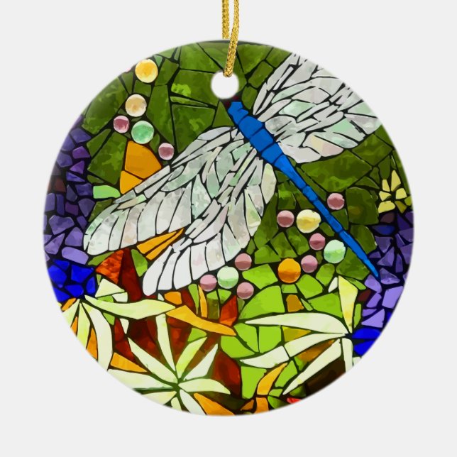 Décoration En Céramique dragon-fly, libellule (Devant)