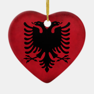 Décoration En Céramique Drapeau albanais grunge [de haute qualité]