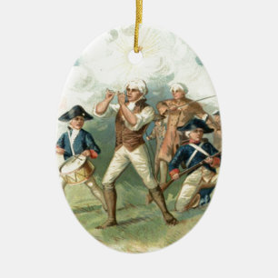 Décoration En Céramique Drapeau américain Esprit de 76 Soldat Tambourinair