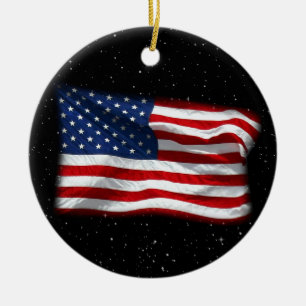 Décoration En Céramique Drapeau américain patriotique États-Unis