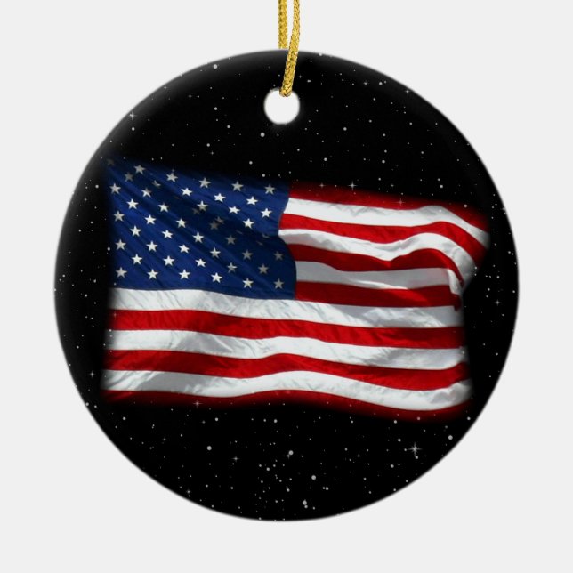 Décoration En Céramique Drapeau américain patriotique États-Unis (Devant)