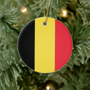 Décoration En Céramique Drapeau belge