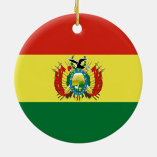 Décoration En Céramique Drapeau bolivien
