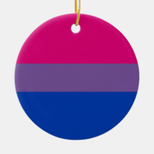 Décoration En Céramique Drapeau de fierté bisexuel