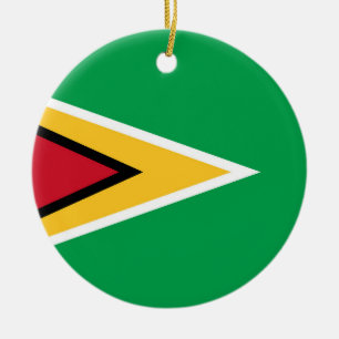Décoration En Céramique Drapeau de Guyana
