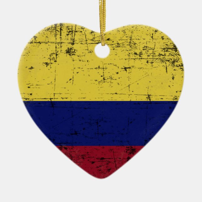 Décoration En Céramique Drapeau de la Colombie (Devant)