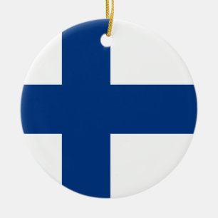 Décoration En Céramique Drapeau de la Finlande