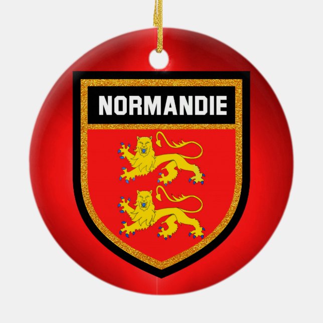 Décoration En Céramique Drapeau de la Normandie (Dos)