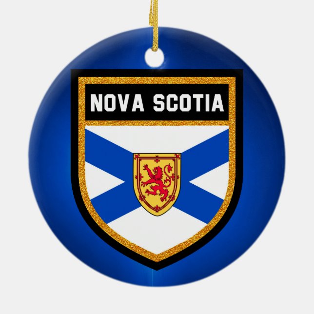 Décoration En Céramique Drapeau de la Nouvelle-Écosse (Dos)