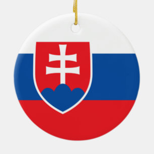 Décoration En Céramique Drapeau de la Slovaquie