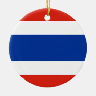 Décoration En Céramique Drapeau de la Thaïlande