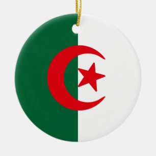 Décoration En Céramique Drapeau de l'Algérie