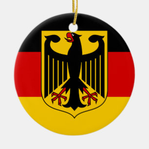 Décoration En Céramique Drapeau de l'Allemagne et armoiries