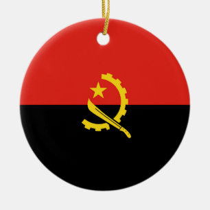 Décoration En Céramique Drapeau de l'Angola