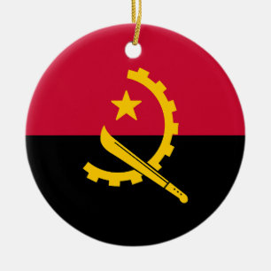 Décoration En Céramique Drapeau de l'Angola