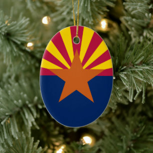 Décoration En Céramique Drapeau de l'Arizona