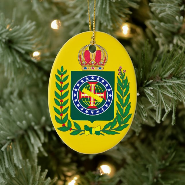 Décoration En Céramique Drapeau de l'Empire du Brésil (Arbre)