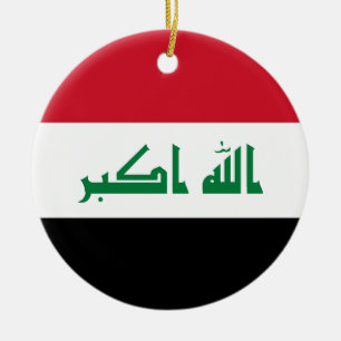 Décoration En Céramique Drapeau de l'Irak