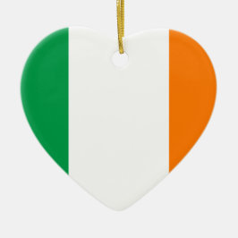 Décoration En Céramique Drapeau de l'Irlande Coeur