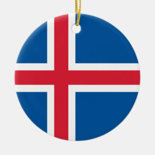 Décoration En Céramique Drapeau de l'Islande