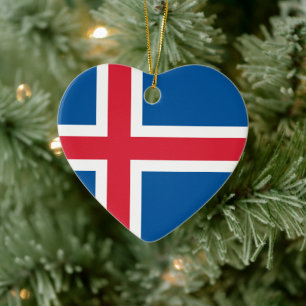 Décoration En Céramique Drapeau de l'Islande