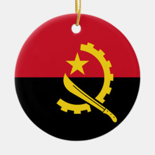 Décoration En Céramique Drapeau de l'ornement angolais