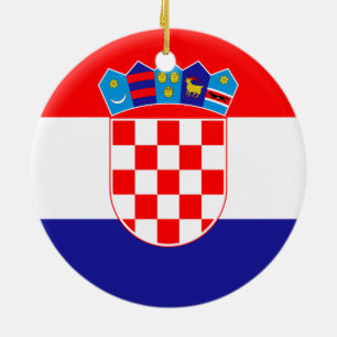 Décoration En Céramique Drapeau de l'ornement de Croatie