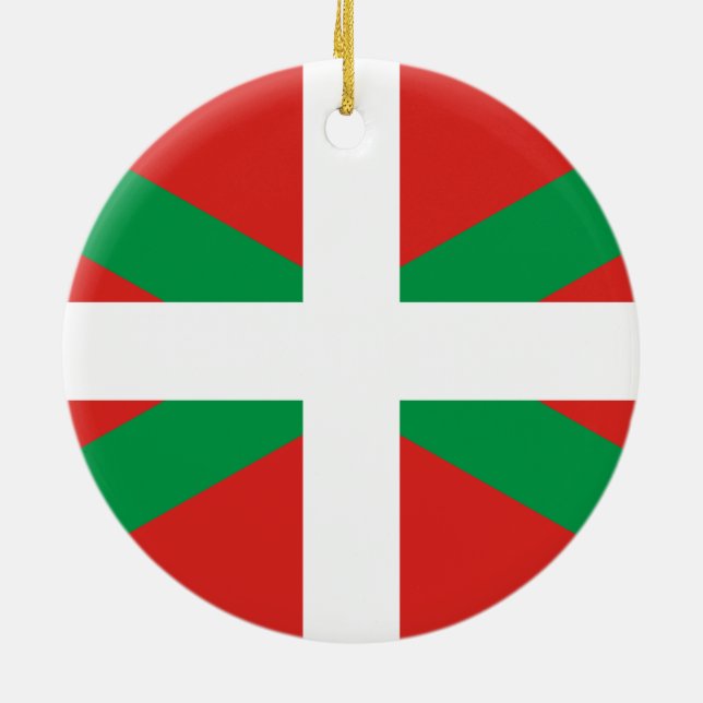Décoration En Céramique Drapeau de l'Ornement Pays Basque (Dos)