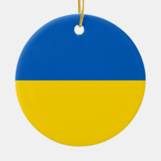 Décoration En Céramique Drapeau de l'Ukraine
