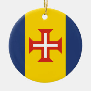 Décoration En Céramique Drapeau de Madère, Portugal