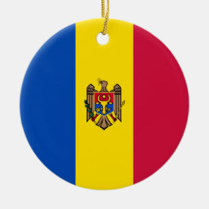 Décoration En Céramique Drapeau de Moldavie