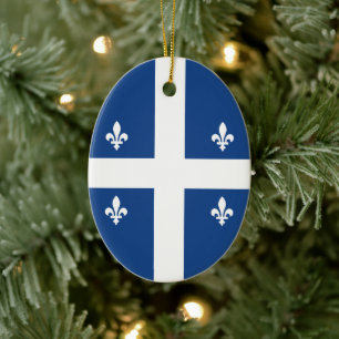 Décoration En Céramique Drapeau de Québec, Canada