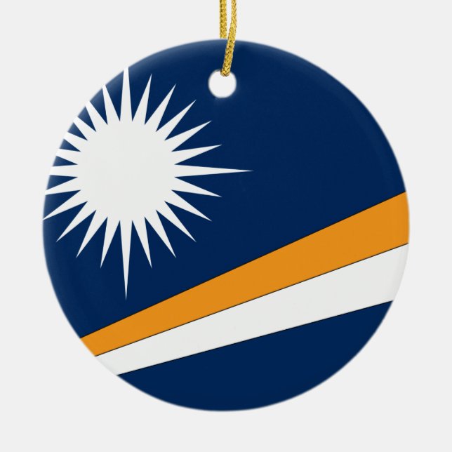 Décoration En Céramique Drapeau des Marshall Islands (Devant)