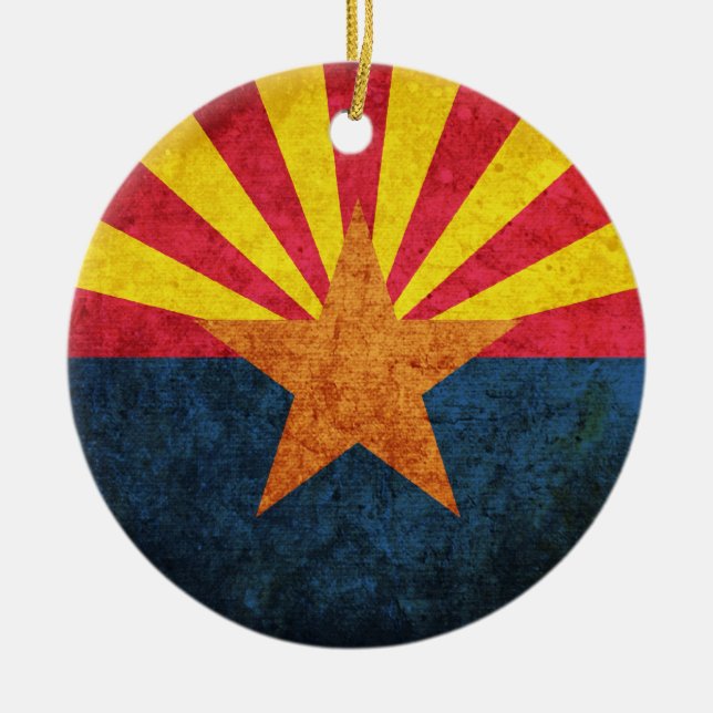 Décoration En Céramique Drapeau d'État de l'Arizona (Devant)