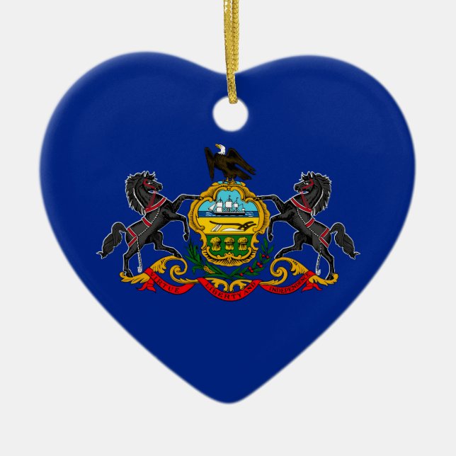 Décoration En Céramique Drapeau d'État de Pennsylvanie (Devant)