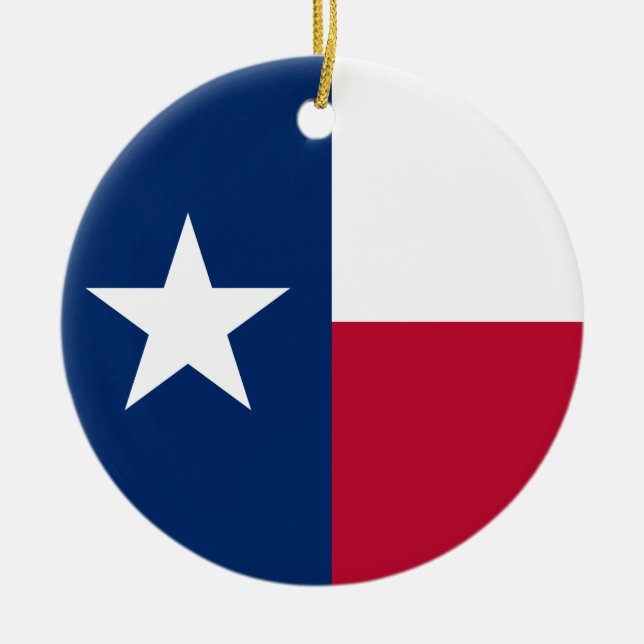 Décoration En Céramique Drapeau d'État texan (Texas) (Devant)