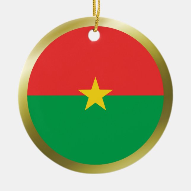 Décoration En Céramique Drapeau du Burkina Faso (Devant)