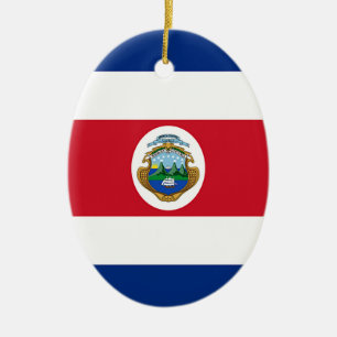 Décoration En Céramique Drapeau du Costa Rica