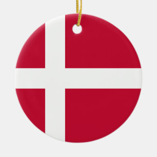 Décoration En Céramique Drapeau du Danemark