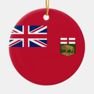Décoration En Céramique Drapeau du Manitoba