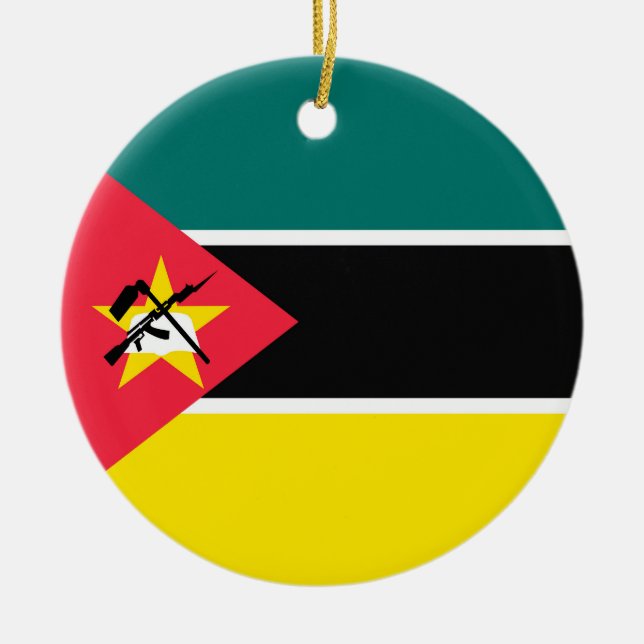 Décoration En Céramique Drapeau du Mozambique (Devant)