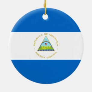 Décoration En Céramique Drapeau du Nicaragua