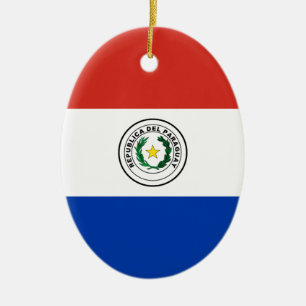 Décoration En Céramique Drapeau du Paraguay - le Bandera De Paraguay