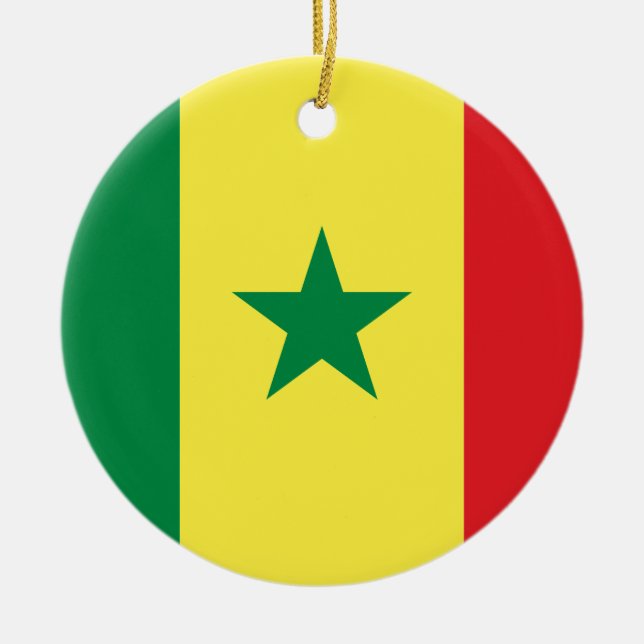 Décoration En Céramique Drapeau du Sénégal (Devant)